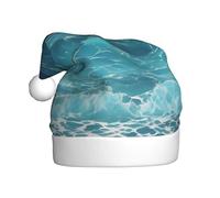 YYHWHJDE Sombrero de Navidad con estampado de mar azul profundo para adultos, por lo que es un regalo divertido y duradero para hombres y mujeres