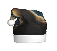 YYHWHJDE Sombrero de Navidad con estampado de ovejas pequeñas mirando las estrellas para adultos, por lo que es un regalo divertido y duradero para hombres y mujeres