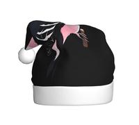 YYHWHJDE Sombrero de Navidad con estampado de pájaro carpintero rosa para adultos, por lo que es un regalo divertido y duradero para hombres y mujeres