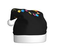 YYHWHJDE Sombrero de Navidad con estampado de pájaros y globos felices para adultos, por lo que es un regalo divertido y duradero para hombres y mujeres