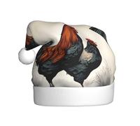 YYHWHJDE Sombrero de Navidad con estampado de pollo y gallo para adultos, por lo que es un regalo divertido y duradero para hombres y mujeres