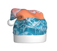 YYHWHJDE Sombrero de Navidad con estampado de puesta de sol de ola de playa para adultos, por lo que es un regalo divertido y duradero para hombres y mujeres