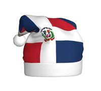 YYHWHJDE Sombrero de Navidad con estampado de República Dominicana para adultos, por lo que es un regalo divertido y duradero para hombres y mujeres