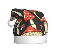 YYHWHJDE Sombrero de Navidad con estampado de setas de dibujos animados para adultos, por lo que es un regalo divertido y duradero para hombres y mujeres