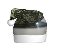 YYHWHJDE Sombrero de Navidad con estampado de tetera verde para adultos, por lo que es un regalo divertido y duradero para hombres y mujeres