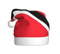 YYHWHJDE Sombrero de Navidad con patrón de bandera de Trinidad y Tobago para adultos, suave y esponjoso, ideal para uso a largo plazo