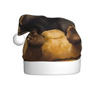 YYHWHJDE Sombrero de Navidad con patrón de galletas de mono para adultos, suave y esponjoso, ideal para uso a largo plazo