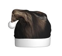 YYHWHJDE Sombrero de Navidad con patrón de león rugiente para adultos, suave y esponjoso, ideal para uso a largo plazo