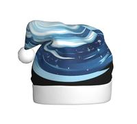 YYHWHJDE Sombrero de Navidad con patrón de vórtice de cielo estrellado sin fin para adultos, suave y esponjoso, ideal para uso a largo plazo