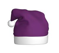 YYHWHJDE Sombrero de Navidad con patrón morado para adultos, suave y esponjoso, ideal para uso a largo plazo