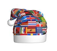 YYHWHJDE Sombrero de Navidad con varias banderas para adultos, por lo que es un regalo divertido y duradero para hombres y mujeres