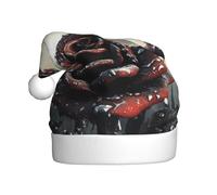 YYHWHJDE Sombrero de Navidad gótico con estampado de rosas para adultos, por lo que es un regalo divertido y duradero para hombres y mujeres