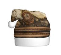 YYHWHJDE Sombrero de Navidad vintage con estampado de mapa del viejo mundo para adultos, por lo que es un regalo divertido y duradero para hombres y mujeres