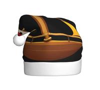 YYHWHJDE Sombrero pirata en un velero con estampado de sombrero de Navidad para adultos, por lo que es un regalo divertido y duradero para hombres y mujeres