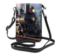 YYHWHJDE Steam Locomotora Train Picture - Teléfono móvil para mujer con prepucio de cuero, cubierta cruzada, pequeña correa ajustable para el hombro