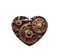 YYHWHJDE Steampunk Mechanical Gears - Ambientadores de coche con impresión en forma de corazón, paquete de seis tarjetas perfumadas para colgar en el armario, baño, decoración interior del coche