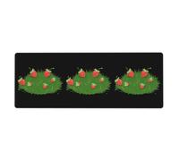 YYHWHJDE Strawberries Fallen On The Grass - Alfombrilla de mouse extra grande con patrón de fresas para oficina, teclado antideslizante para juegos, versión gruesa, 12 x 31.5 pulgadas