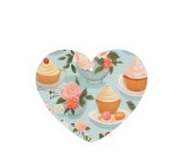 YYHWHJDE Sweet Afternoon Tea - Ambientadores de coche en forma de corazón con impresión de té de la tarde, paquete de seis tarjetas perfumadas para colgar en el armario, baño, decoración interior del