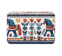 YYHWHJDE Tapete antideslizante y grueso con diseño de caballo dala sueco, adecuado para baños, dormitorios, tapetes lavables de 40.6 x 61.0 cm