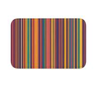 YYHWHJDE Tapete antideslizante y grueso con patrón de rayas de color arcoíris, adecuado para baños, dormitorios, tapetes lavables de 40.6 x 61.0 cm