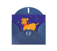 YYHWHJDE - Tarjeta de felicitación azul con lengua escupida de perro de dibujos animados perfecta para el día de San Valentín, aniversario de boda e invitaciones de fiesta