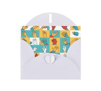 YYHWHJDE - Tarjeta de felicitación blanca con imagen del alfabeto en lenguaje de señas, perfecta para el día de San Valentín, aniversario de boda e invitaciones de fiesta