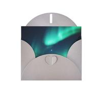 YYHWHJDE - Tarjeta de felicitación gris con imagen de Aurora del cielo perfecto para el día de San Valentín, aniversario de boda e invitaciones de fiesta