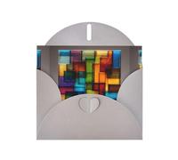 YYHWHJDE Tarjeta de felicitación gris con patrón cuadrado de cristal perfecto para el día de San Valentín, aniversario de boda e invitaciones de fiesta