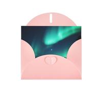YYHWHJDE - Tarjeta de felicitación rosa con imagen de Aurora del cielo perfecto para el día de San Valentín, aniversario de boda e invitaciones de fiesta