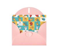 YYHWHJDE - Tarjeta de felicitación rosa con imagen del alfabeto en lenguaje de señas, perfecta para el día de San Valentín, aniversario de boda e invitaciones de fiesta