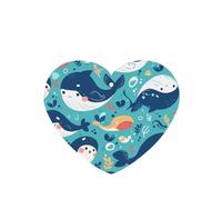 YYHWHJDE Tarjetas ambientadoras para coche, diseño de ballena sobre el agua del mar, en forma de corazón, paquete de seis unidades: tarjetas perfumadas colgantes para armario, baño, decoración