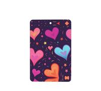 YYHWHJDE Tarjetas aromáticas rectangulares con estampado de corazón de estrella fugaz para coche, paquete de seis unidades: tarjetas perfumadas colgantes para armario, baño, decoración interior de