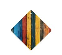 YYHWHJDE Tarjetas de ambientadores de coche cuadradas con impresión de tableros de madera coloridos, paquete de seis unidades: tarjetas perfumadas colgantes para armario, baño, decoración interior del