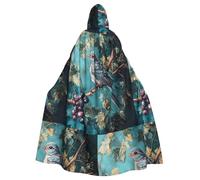 YYHWHJDE The bird upon the grapevine Picture - Chaqueta larga con capucha para adultos de Halloween adecuada para hombres y mujeres
