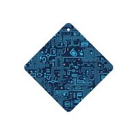 YYHWHJDE The Blue Binary Printing - Ambientadores cuadrados para coche, paquete de seis tarjetas perfumadas colgantes para armario, baño, decoración interior de coche