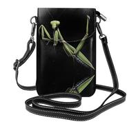 YYHWHJDE The Brave Mantis Picture - Teléfono móvil para mujer con prepucio de cuero, cubierta cruzada, pequeña correa ajustable para el hombro