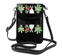 YYHWHJDE The carrot garden of the little fat rabbit Picture - Teléfono móvil para mujer con prepucio de cuero, cubierta cruzada, pequeña correa ajustable para el hombro