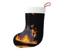 Yyhwhjde The Castle Burning Flames - Calcetines decorativos de Navidad para rellenar pequeños regalos como dulces y juguetes pequeños