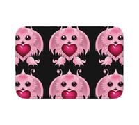 YYHWHJDE The Cute Little Devil with Big Eyes - Tapete de terciopelo con borde de bloqueo de cristal, alfombra para dormitorio, salón, decoración del hogar