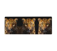 YYHWHJDE The deep-Eyed Leopard Picture - Alfombrilla de mouse extra grande para computadora, oficina, teclado antideslizante para juegos, versión gruesa, 30,5 x 80 cm