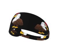 YYHWHJDE The Eagle Wears a Gorgeous Rose Hat Picture Sports Headband for Women Sweat Proof Bandeau Summer Elastic Band