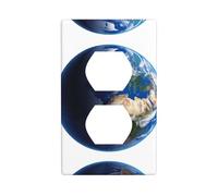 YYHWHJDE The Earth of Hope Picture - Panel de pared de doble enchufe eléctrico es resistente a los golpes y duradero de 4.5 x 2.75 pulgadas