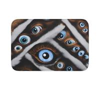 YYHWHJDE The Evil Eye Look Picture - Tapete de terciopelo con borde de bloqueo de cristal, alfombra para dormitorio, salón, decoración del hogar