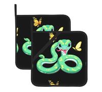 YYHWHJDE The fate of butterflies and snakes - Juego de 2 alfombrillas cuadradas aisladas para aislamiento térmico durante la extracción de la tapa, microondas, horno y uso en parrilla al aire libre