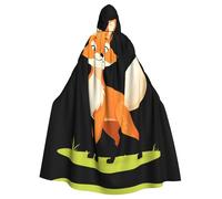 YYHWHJDE The Fox That Lights Up The Forest Pattern Halloween - Capa con capucha para adultos, sin cremallera, cómoda para fiestas de disfraces