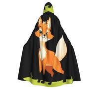 YYHWHJDE The Fox That Lights Up The Forest Pattern Halloween - Capa con capucha para adultos, sin cremallera, cómoda para fiestas de disfraces