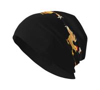 YYHWHJDE The Fox That Stole The Chicken - Gorro de punto para adultos, adecuado tanto para hombres como para mujeres, gorra sin ala, cálida para todas las estaciones, color negro