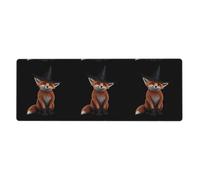 YYHWHJDE The Fox Wearing A Witch Hat Pattern - Alfombrilla de mouse extra grande, para computadora, oficina, teclado antideslizante para juegos, versión gruesa, 12 x 31.5 pulgadas