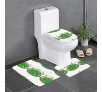 YYHWHJDE The friend who spins in circles Pattern - Juego de alfombrillas antideslizantes de tres piezas para baño, antideslizantes, duraderas