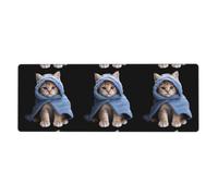 YYHWHJDE The Gentle Little Orange Cat - Alfombrilla de mouse extra grande con patrón de gato naranja, para computadora, oficina, teclado antideslizante para juegos, versión gruesa, 12 x 31.5 pulgadas